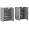 vidaXL Wall Mounted Cabinets 2 pcs Grey Sonoma 69.5x34x90 cm