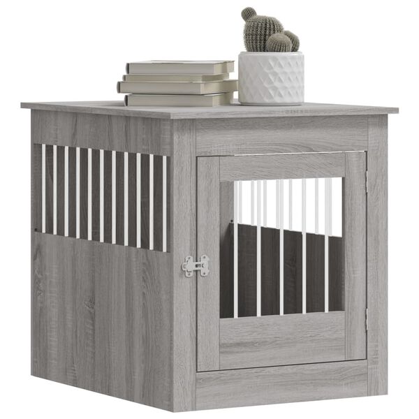 vidaXL Dog Crate Furniture Grey Sonoma 64.5x80x71 cm Engineered Wood