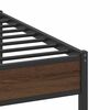 vidaXL Metal Bed Frame without Mattress Brown Oak 193x201 cm
