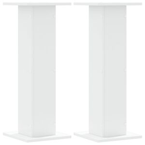 vidaXL Plant Stands 2 pcs White 30x30x80 cm Engineered Wood