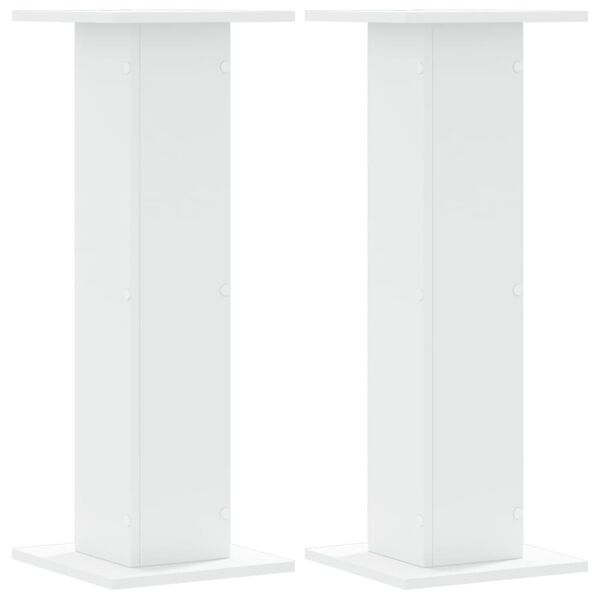 vidaXL Plant Stands 2 pcs White 30x30x80 cm Engineered Wood