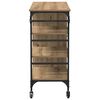 vidaXL Kitchen Trolley Artisan oak & & Black 87.5 x 38.5 x 84.5 cm