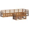 vidaXL Outdoor Sofa Set 8 pcs 8-Seaters Natural Solid Acacia Wood