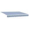 vidaXL Retractable Awning Manual Blue and White 350 x 250 cm