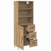 vidaXL Highboard with Drawer 2 pcs Artisan Oak Engineered Wood