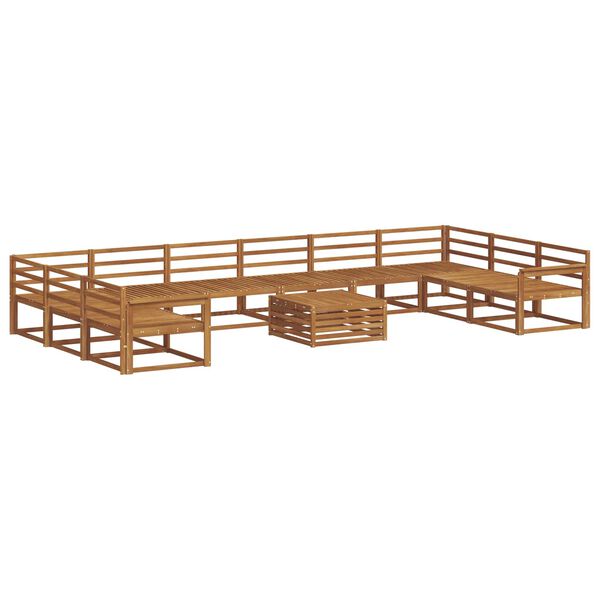 vidaXL Outdoor Sofa Set 11 pcs Natural Solid Acacia Wood