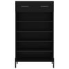 vidaXL Shoe Cabinet Black 60x35x105 cm Engineered Wood