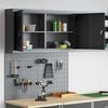 vidaXL Tool Cabinet Set with Shelf 3 pcs Black Powder-Coated Steel