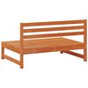 vidaXL Garden Middle Sofa Solid Pine Wood Wax Brown 120 x 84 x 70 cm