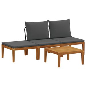 vidaXL 4 pcs Solid Acacia Wood & Rope Natural