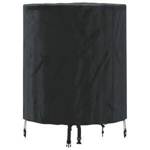 vidaXL Table Cover 62 x 62 x 70 cm Fabric Round Waterproof Black