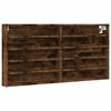 vidaXL Vitrine Cabinet Smoked Oak 100x8,5x50 cm Engineered Wood