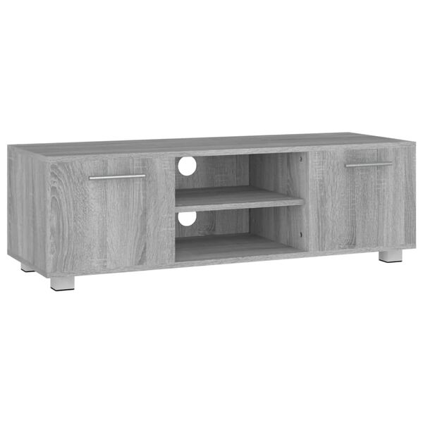 vidaXL TV Cabinet Grey Sonoma 110x40x35 cm Engineered Wood