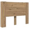 vidaXL Headboard Cabinet with LED Artisan Oak 140 x 16.5 x 103.5 cm