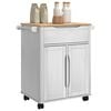 vidaXL Kitchen Trolley White 72.5 x 45 x 80 cm Solid Pine Wood