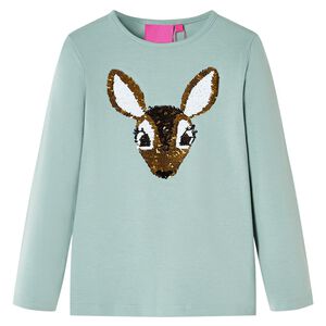 vidaXL Kids' T-shirt with Long Sleeves Medium Mint 116