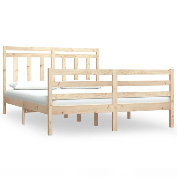 vidaXL Bed Frame without Mattress 150x200 cm King Size Solid Wood