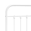 vidaXL Metal Bed Frame without Mattress with Headboard White 160x200cm