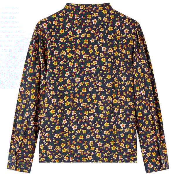 Kids' Shirt with Band Collar Navy 128