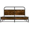 vidaXL Bed Frame Without Mattress 150x200 cm Smoked Oak Engineered Wood