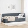 vidaXL Corner Bed Frame with Headboard Dark Grey 80 cm x 200 cm Velvet
