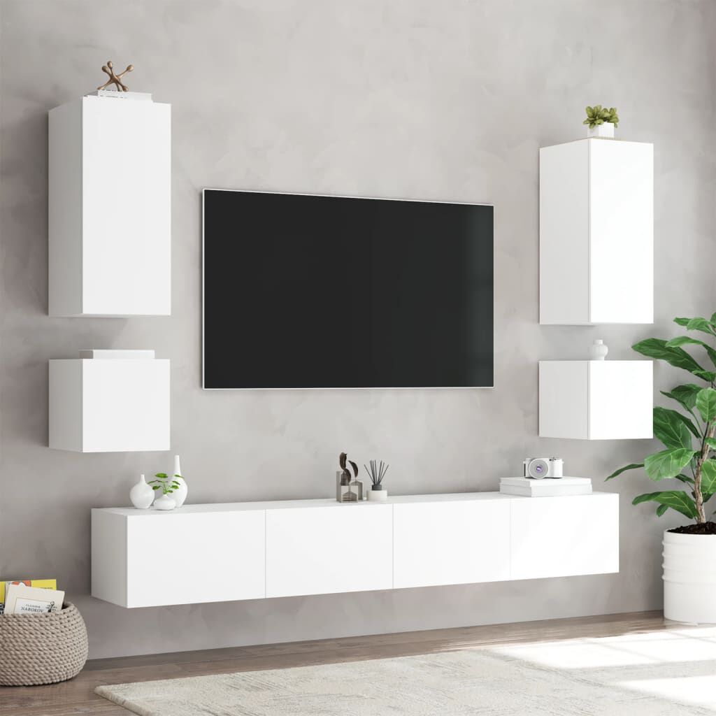 Mirrored flat screen store tv wall cabinet