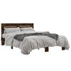 vidaXL Bed Frame without Mattress Smoked Oak 135x190 cm Double