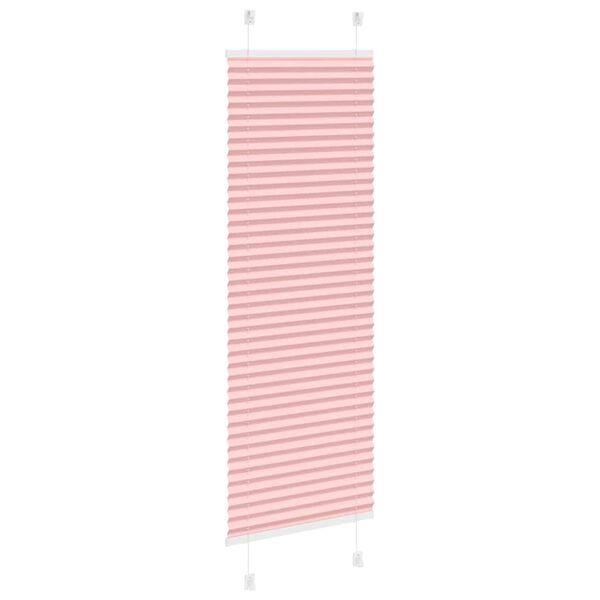 vidaXL Pleated Blind Pink 50x150 cm Fabric Width 49.4 cm Polyester