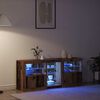 vidaXL LED Sideboard Old Wood 162 x 37 x 67 cm Engineered Wood