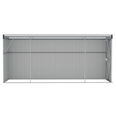 vidaXL Wall-mounted Garden Shed Anthracite 118x382x178 cm Steel
