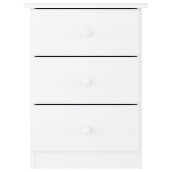 vidaXL Bedside Cabinet ALTA White 41x35x55.5 cm Solid Wood Pine