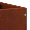 vidaXL Corner Planter Rusty 60 x 60 x 35 cm Weathering steel