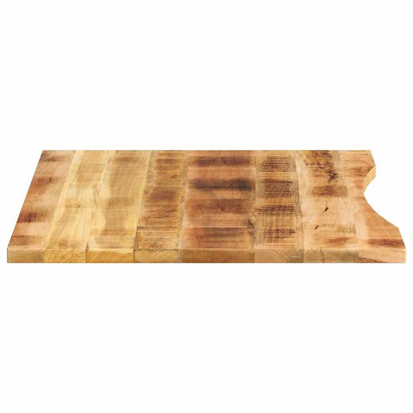 vidaXL Desk Top with Curve 100x80x2.5 cm Solid Wood Rough Mango