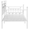 vidaXL Daybed Frame with Headboard White 100 x 190 cm Steel