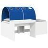 vidaXL Bed with Tunnel 3 pcs White and Blue Engineered Wood