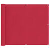 vidaXL Balcony Screen 90 x 500 cm Oxford Fabric Rectangular Burgundy