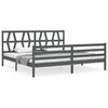 vidaXL Bed Frame without Mattress Grey 200x200 cm Solid Wood