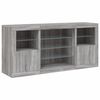 vidaXL Sideboard with LED Lights Grey Sonoma 142.5x37x67 cm