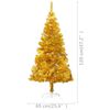 vidaXL Artificial Pre-lit Christmas Tree with Ball Set Gold 120 cm PET