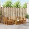 vidaXL Outdoor Sofa Set 7 pcs Natural Solid Acacia Wood