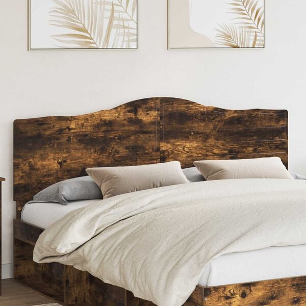 vidaXL Headboard Smoked Oak 200 cm Engineered wood