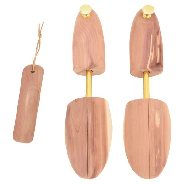 vidaXL Shoe Stretcher with Shoe Horn EU 44-45 Solid Wood Cedar