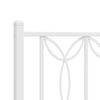 vidaXL Metal Headboard White 75 cm