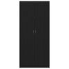vidaXL Wardrobe with Door Black Oak 90 x 52 x 200 cm Engineered Wood