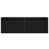 vidaXL TV Cabinet with LED Lights Black Oak 75x35.5x25 cm