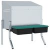 vidaXL Chicken Nesting Box 2 Compartments with Legs Galvanised Steel