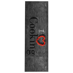 vidaXL Kitchen Floor Mat | Multicolour (Black, Red, Grey) | Polyamide, Latex
