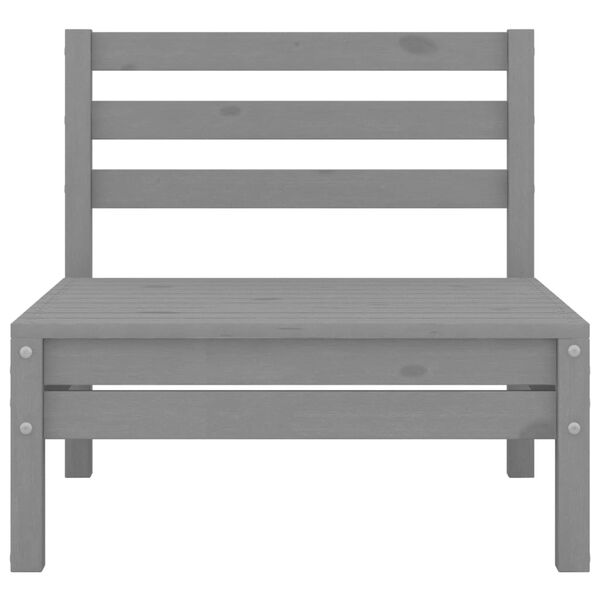 vidaXL 6 Piece Garden Lounge Set Grey Solid Pinewood