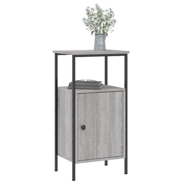 vidaXL Bedside Cabinets 2 pcs Grey Sonoma 41x31x80 cm Engineered Wood