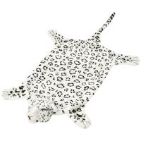 vidaXL Leopard Carpet Plush 139 cm White